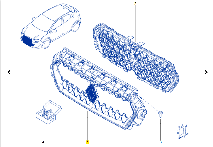 Renault Clio 6 Ön Panjur Dış 623820546R