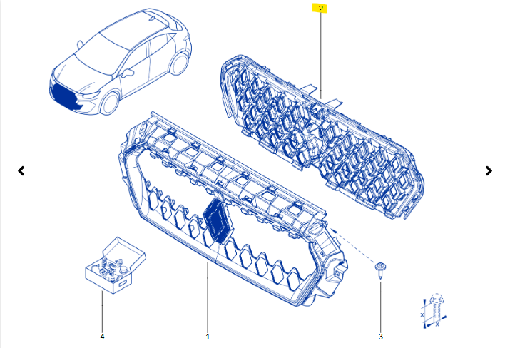 Renault Clio 6 Ön Panjur İç 622563630R