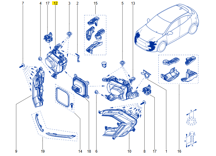 Renault Clio 6 Sağ Far 260106605R