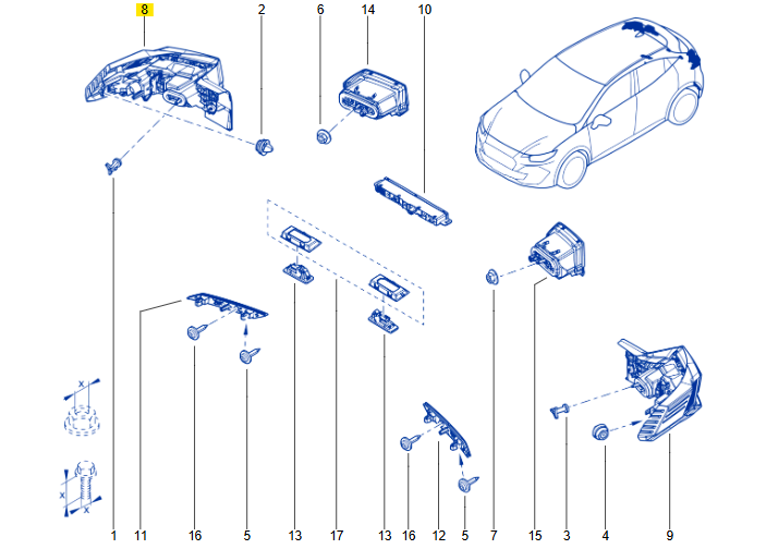 Renault Clio 6 Sağ Dış Stop 265505808R