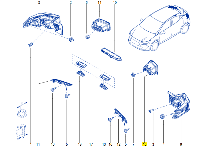 Renault Clio 6 Sol İç Stop 265557434R