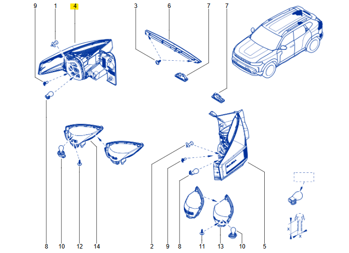 Renault Duster Sağ Dış Stop 265504794R