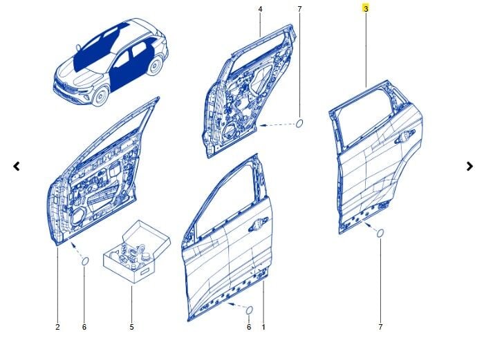 Renault Austral Sol Arka Kapı 821010509R